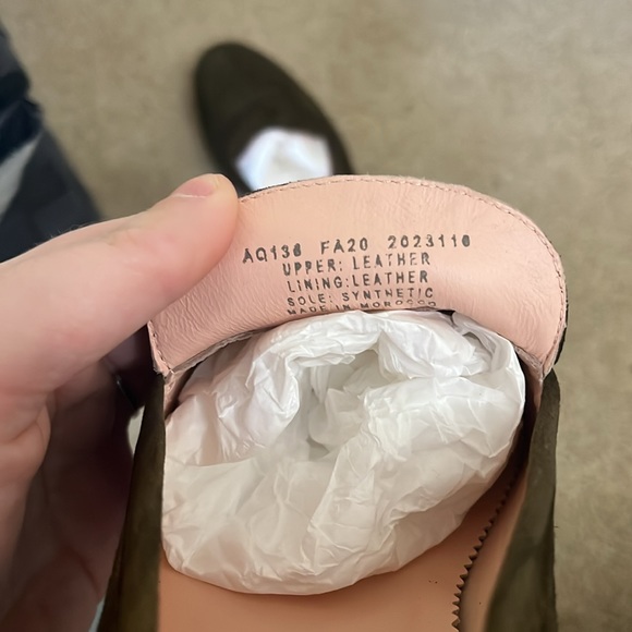 NWT J. CREW olive green suede loafers - Picture 9 of 9